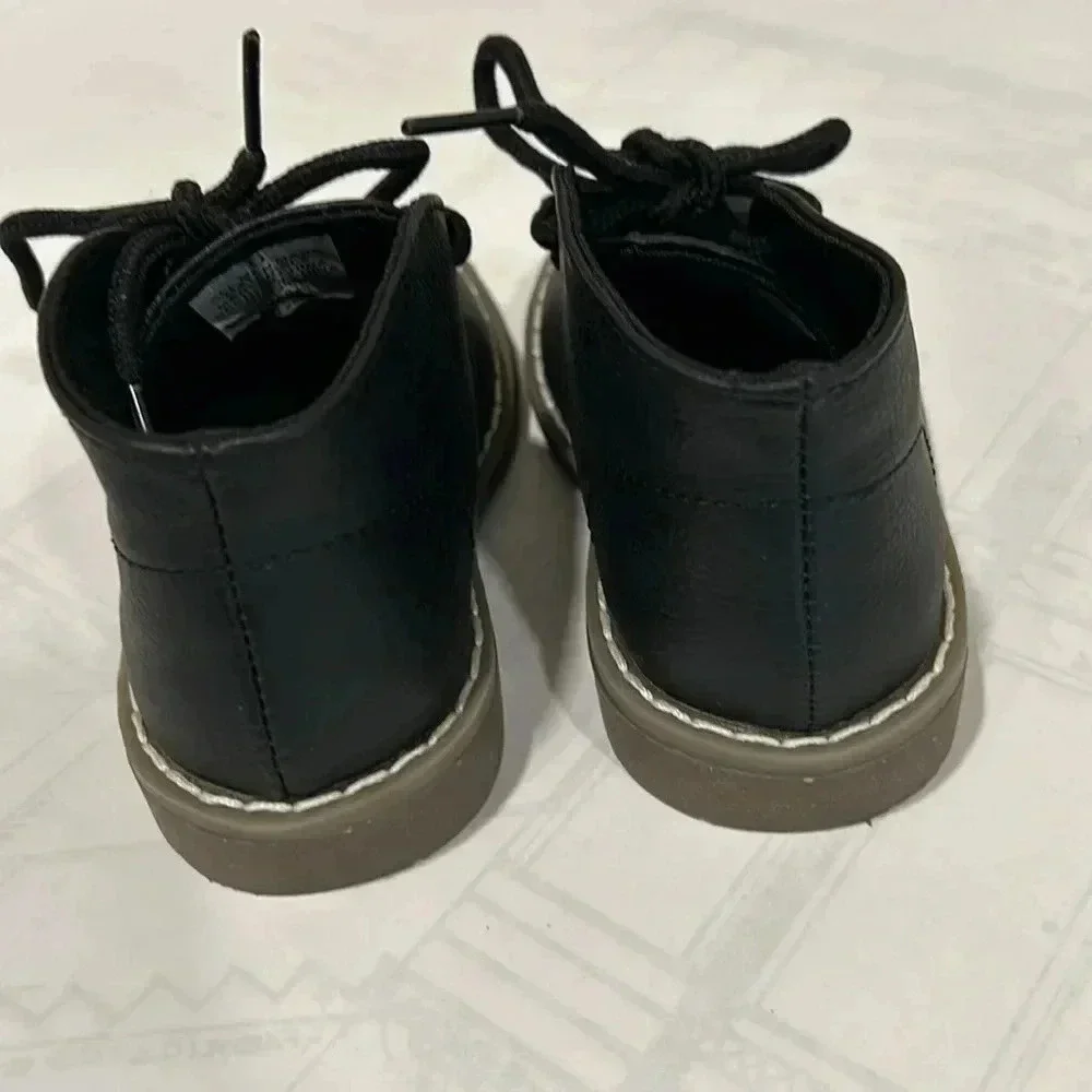Toddler Boys Lace Up Boots - black